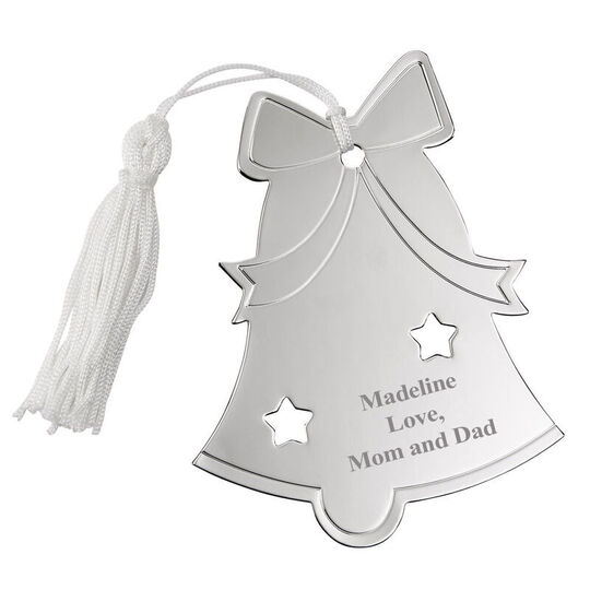 Personalized Christmas Bell Shaped Ornament